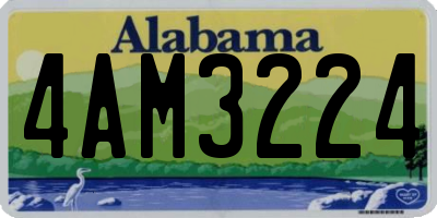 AL license plate 4AM3224