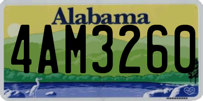 AL license plate 4AM3260