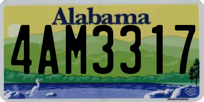 AL license plate 4AM3317