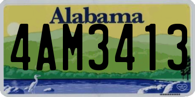 AL license plate 4AM3413