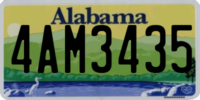 AL license plate 4AM3435