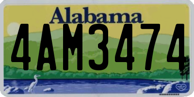 AL license plate 4AM3474