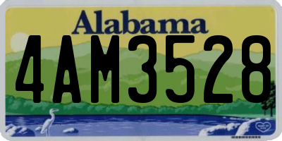 AL license plate 4AM3528