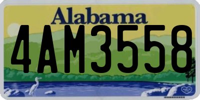 AL license plate 4AM3558