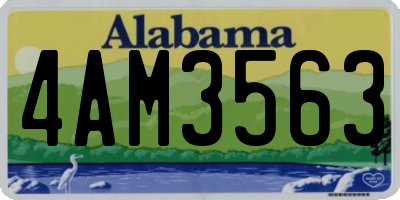 AL license plate 4AM3563