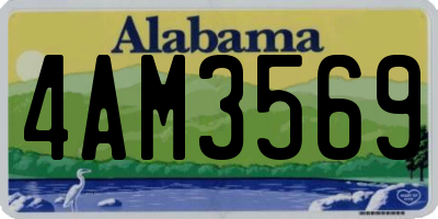 AL license plate 4AM3569