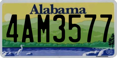 AL license plate 4AM3577