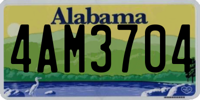 AL license plate 4AM3704