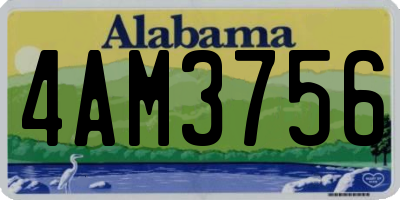 AL license plate 4AM3756