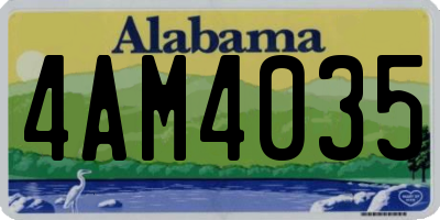 AL license plate 4AM4035