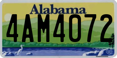 AL license plate 4AM4072