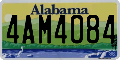 AL license plate 4AM4084