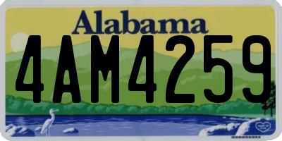 AL license plate 4AM4259
