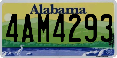 AL license plate 4AM4293