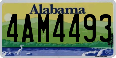 AL license plate 4AM4493
