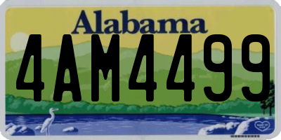 AL license plate 4AM4499
