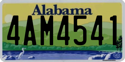 AL license plate 4AM4541