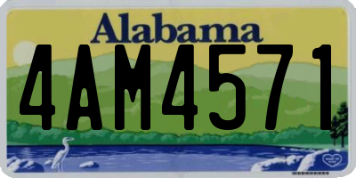 AL license plate 4AM4571