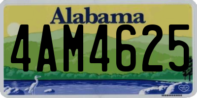 AL license plate 4AM4625