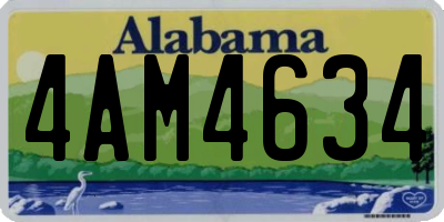 AL license plate 4AM4634
