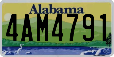 AL license plate 4AM4791
