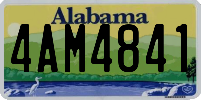 AL license plate 4AM4841