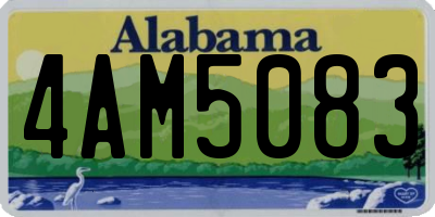 AL license plate 4AM5083