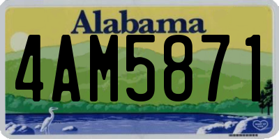 AL license plate 4AM5871