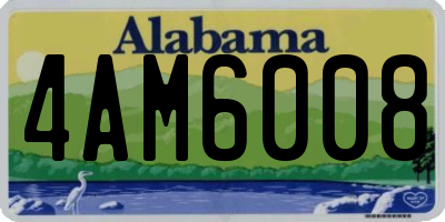 AL license plate 4AM6008