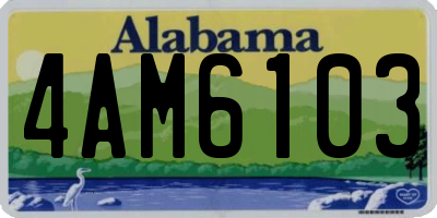 AL license plate 4AM6103
