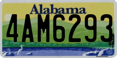 AL license plate 4AM6293