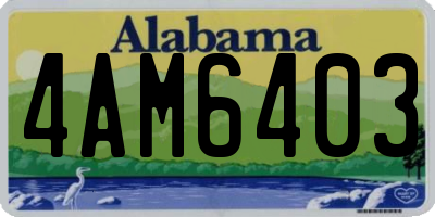 AL license plate 4AM6403