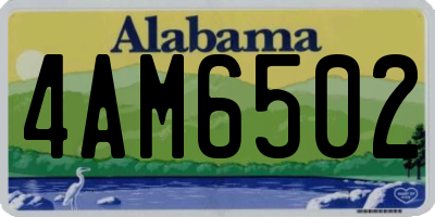 AL license plate 4AM6502