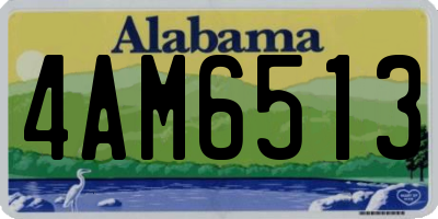 AL license plate 4AM6513