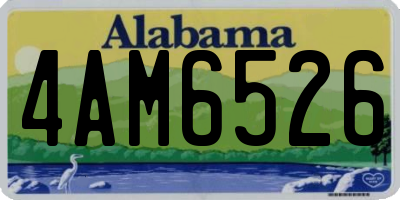 AL license plate 4AM6526