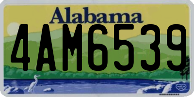 AL license plate 4AM6539