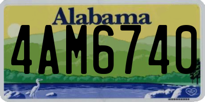 AL license plate 4AM6740