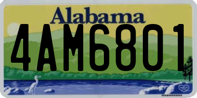 AL license plate 4AM6801