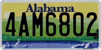 AL license plate 4AM6802