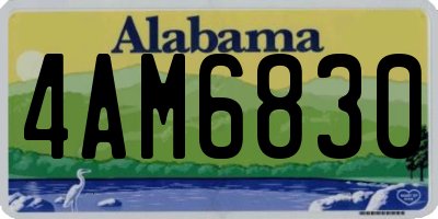 AL license plate 4AM6830