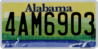AL license plate 4AM6903