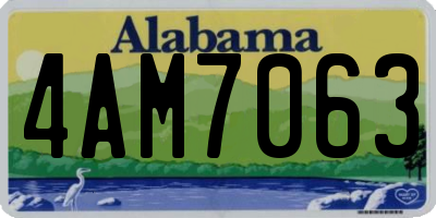 AL license plate 4AM7063