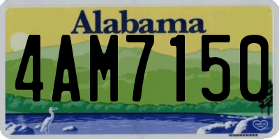 AL license plate 4AM7150