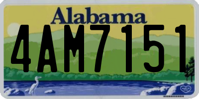AL license plate 4AM7151