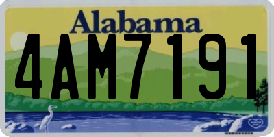 AL license plate 4AM7191