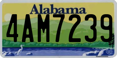 AL license plate 4AM7239