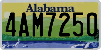 AL license plate 4AM7250