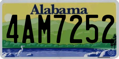 AL license plate 4AM7252