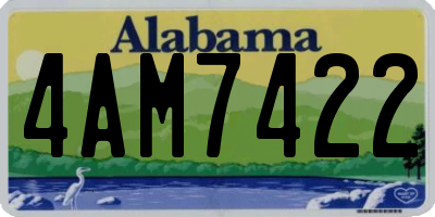 AL license plate 4AM7422