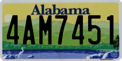 AL license plate 4AM7451